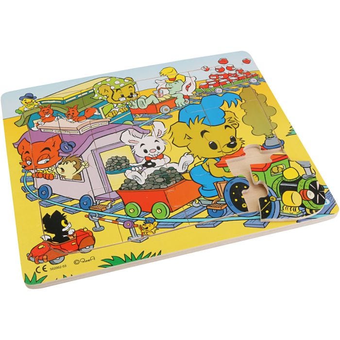 Rampussel, bamse, 12 brickor, 1 st.