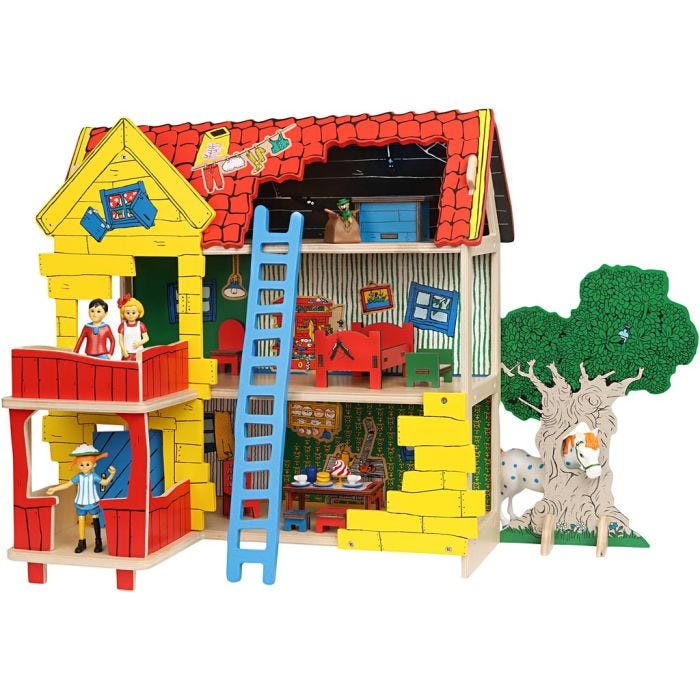 Pippis hus Villa Villekulla, stl. 400X260X400 mm, 1 st.