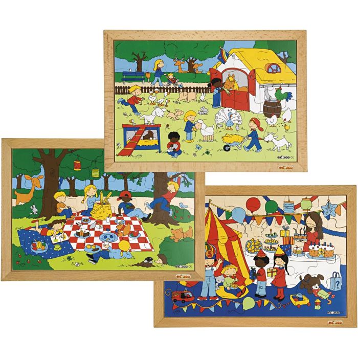 Pussel, stl. 40x28 cm, 24 brickor, 3 st./ 1 förp.