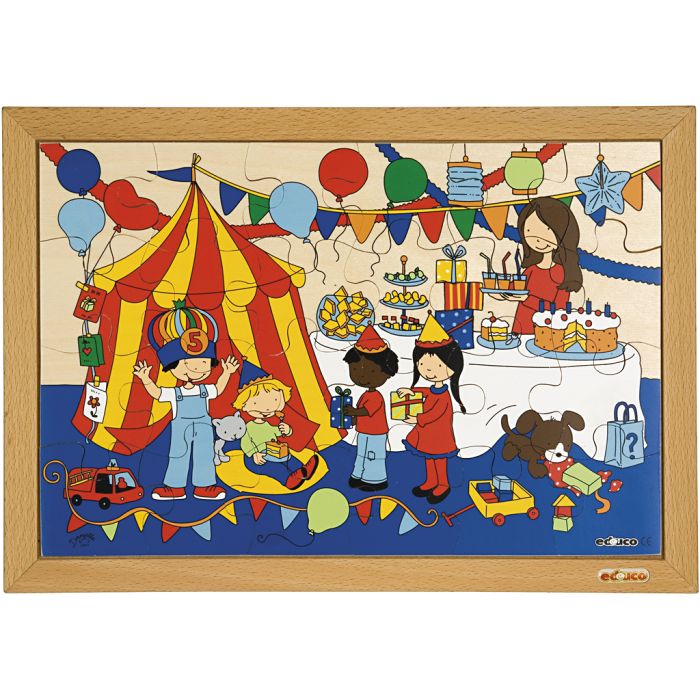 Educo Pussel, stl. 40x28 cm, 24 brickor, 1 st.