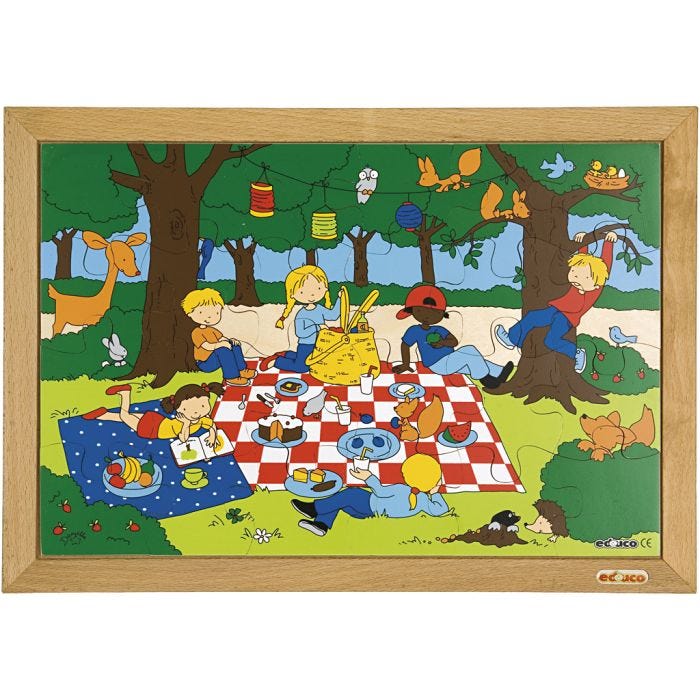 Educo Pussel, stl. 40x28 cm, 24 brickor, 1 st.