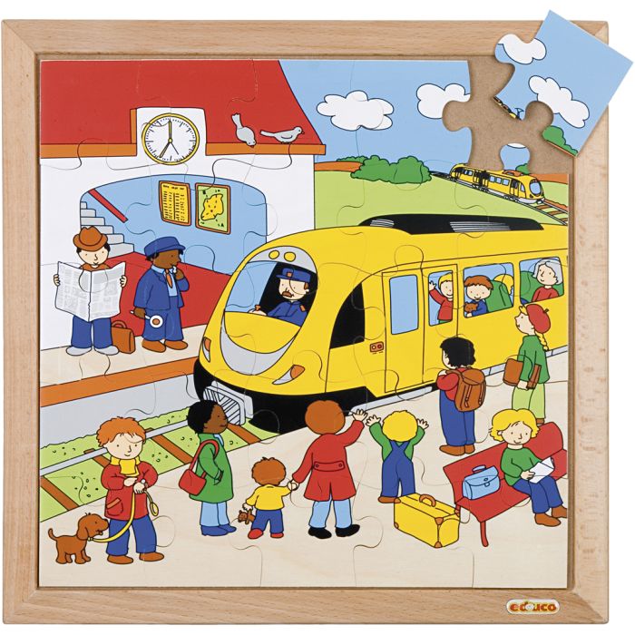 Educo Träpussel, stl. 34x34 cm, 25 brickor, 1 st.