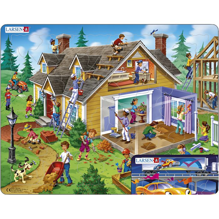 Pussel, stl. 28x36 cm, 58-62 brickor, 2 st./ 1 set