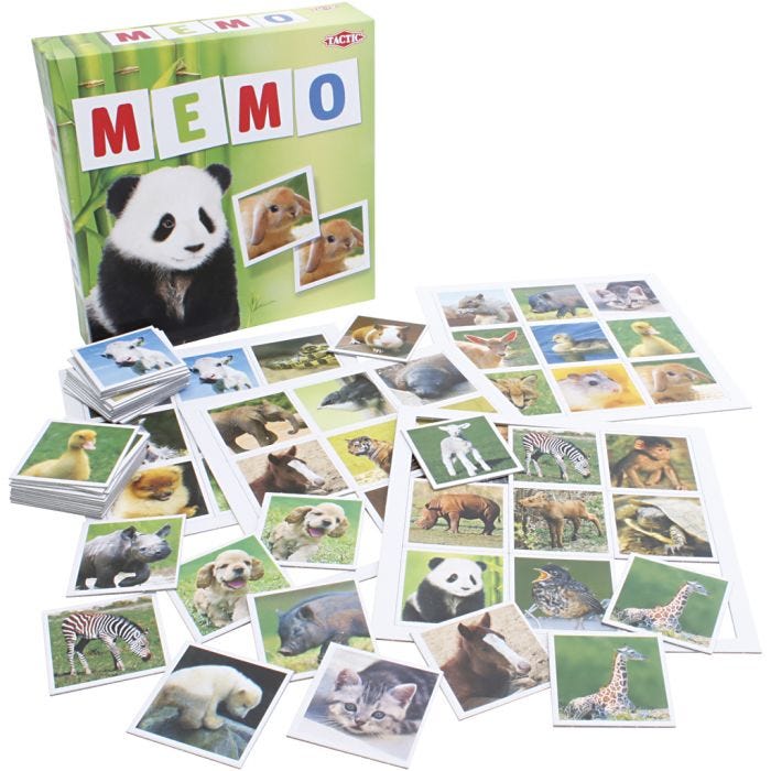 Kom Ihåg-Spel Djurbarn, 1 set