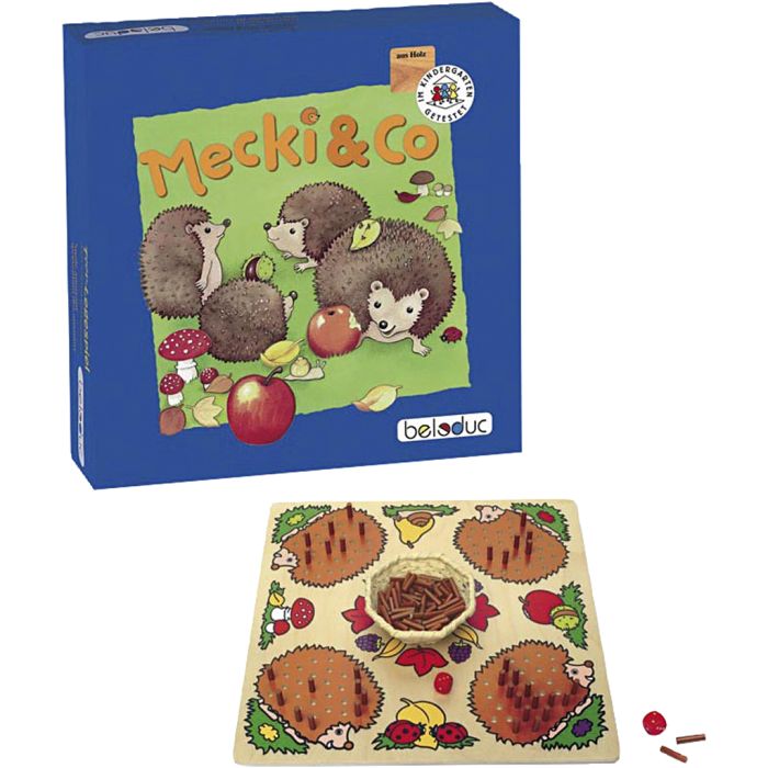 beleduc Igelkott-spel Mecki & Co, DE, EN, FR, ES, IT, CH, 1 st., Engelsk text,Tysk text