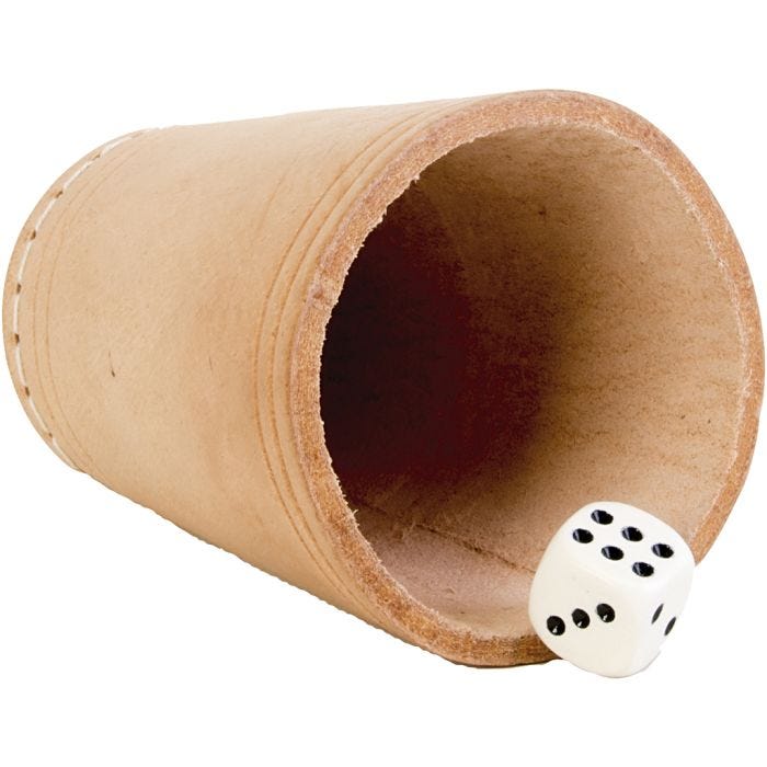 Tärningsbägare, 1 st.