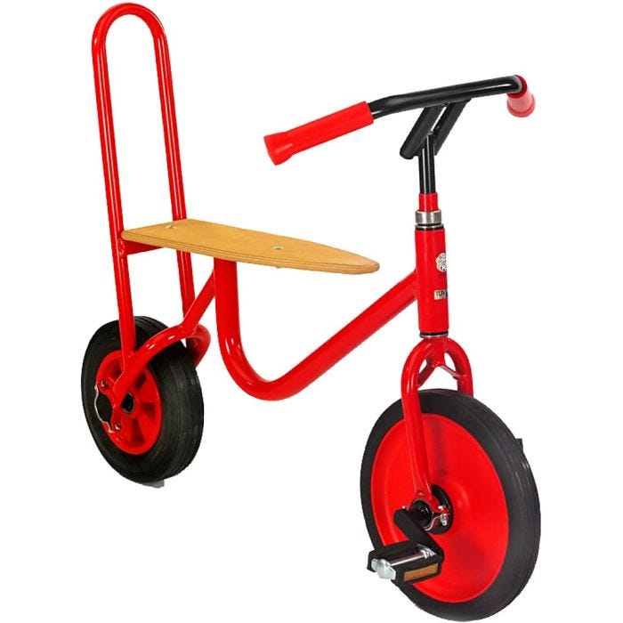ROSE 2-Hjulig Pedalcykel, H: 70, L: 90, B: 48 cm, röd, 1 st.