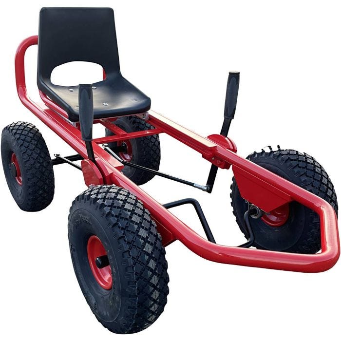 AluCar gokart, H: 62 cm, L: 110 cm, B: 60 cm, röd, 1 st.