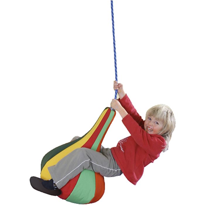 Droppformad gunga, L: 215 cm, Dia. 40 cm, mixade färger, 1 st.