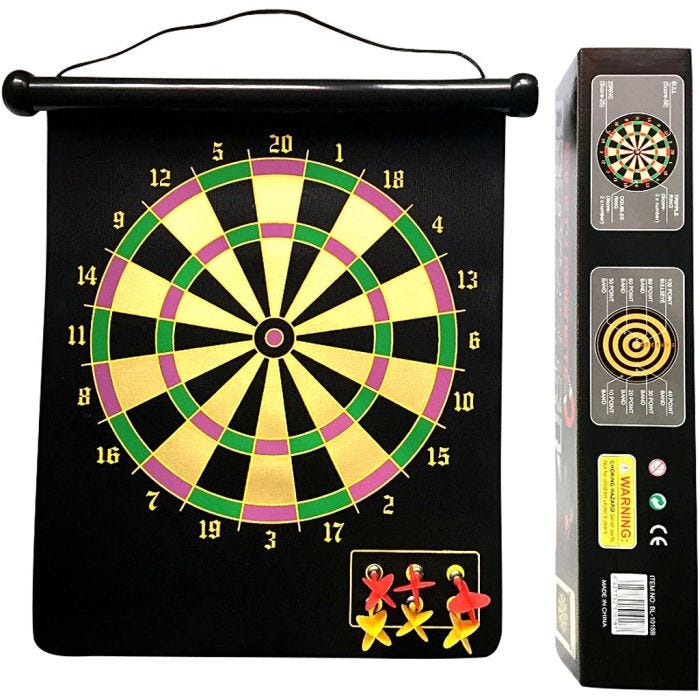 Magnetisk Piltavla inkl. 6 pilar, H: 42 cm, B: 37 cm, 1 st.