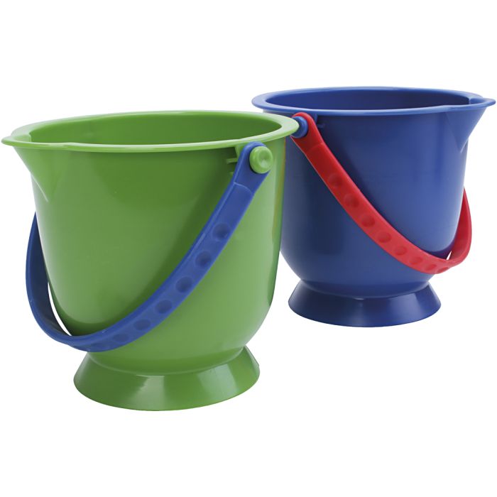 Hinkar med fot, H: 14 cm, 1,25 l, mixade färger, 12 st./ 1 set