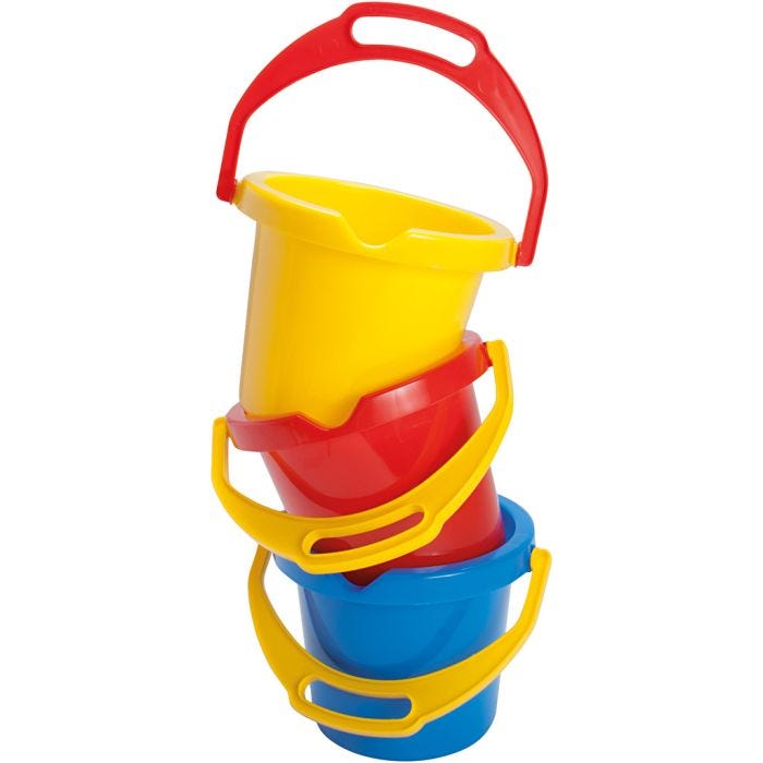 dantoy Hink med Stark Handtag, H: 14 cm, 1 l, färger kan variera , 8 st./ 1 set