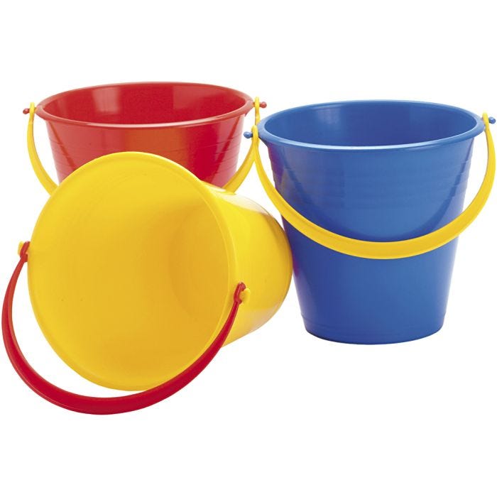 dantoy hinkar med handtag, H: 18 cm, 2.5 l, 24 st./ 1 set