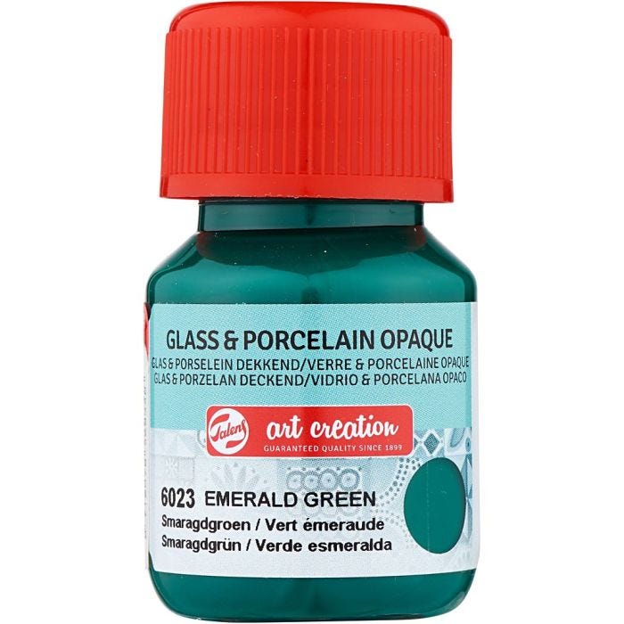 Keramik- och porslinsfärg, grön, 30 ml/ 1 flaska
