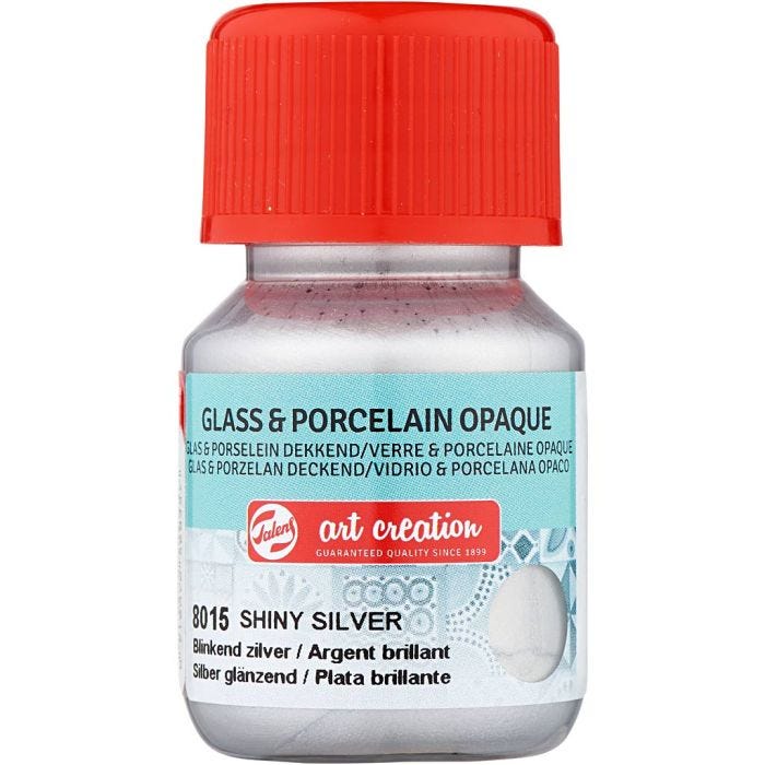 Keramik- och porslinsfärg, silver, 30 ml/ 1 flaska