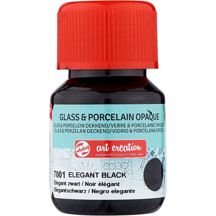 Keramik- och porslinsfärg, svart, 30 ml/ 1 flaska