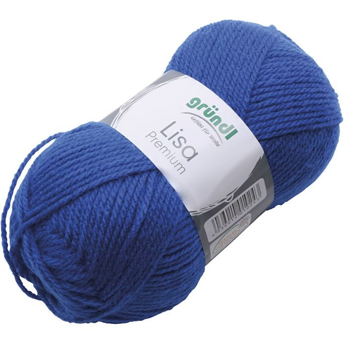 Akrylgarn, mörkblå, 50 g/ 1 nystan