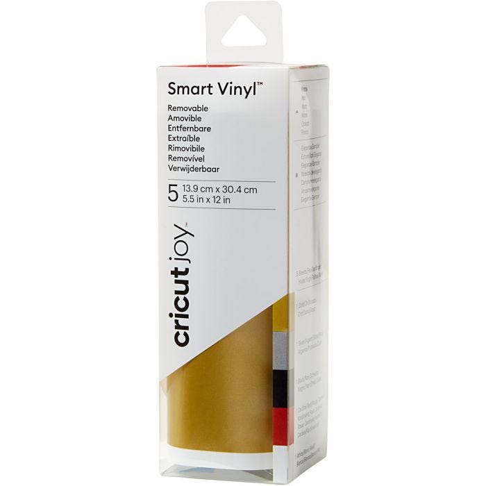 Cricut Joy Smart vinyl borttagbar, stl. 14x30 cm, matt, 5 ark/ 1 förp.