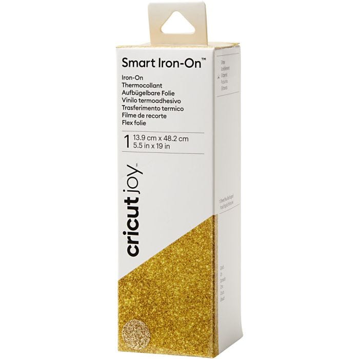 Cricut Joy Smart Iron-On, stl. 14x48 cm, glitter, guld, 1 st.