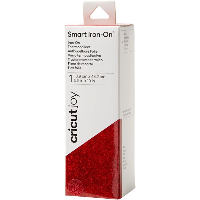 Cricut Joy Smart Iron-On, stl. 14x48 cm, röd, 1 st.