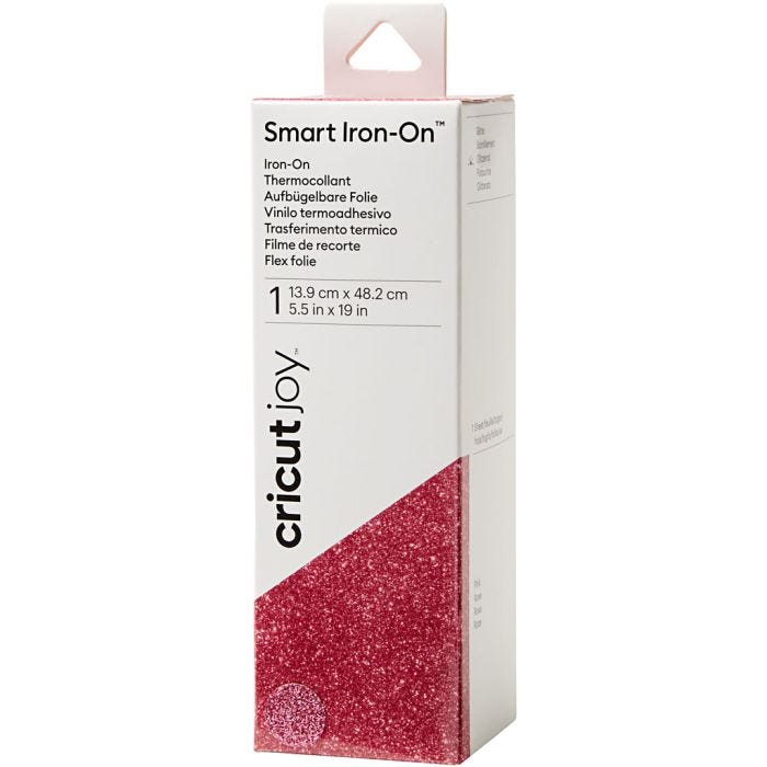 Cricut Joy Smart Iron-On, stl. 14x48 cm, glitter, rosa, 1 st.