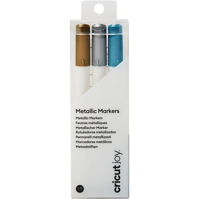 Cricut Joy medium märkpennor, blå, guld, silver