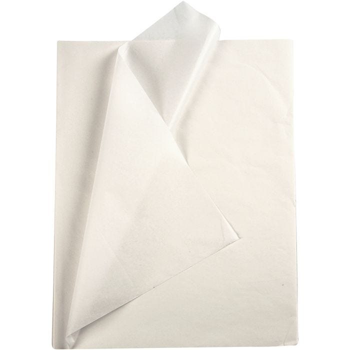 Silkespapper, ark 50x70 cm, 17 g, vit, 10 ark/ 1 förp.