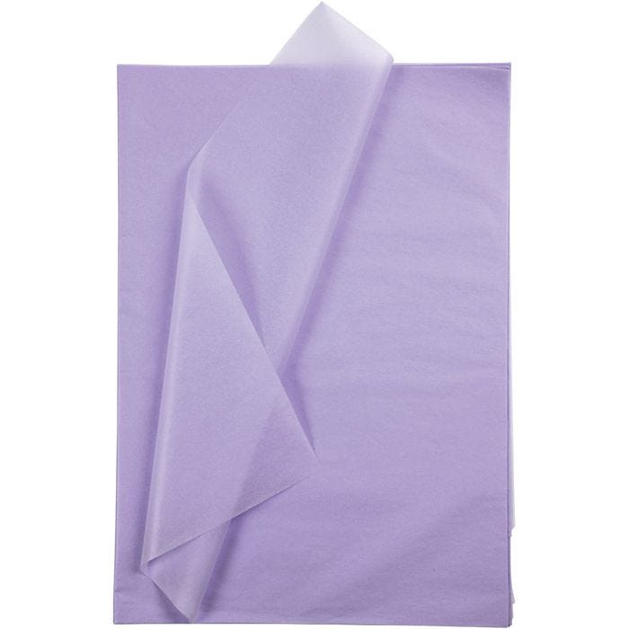Silkespapper, ark 50x70 cm, 17 g, ljuslila, 10 ark/ 1 förp.
