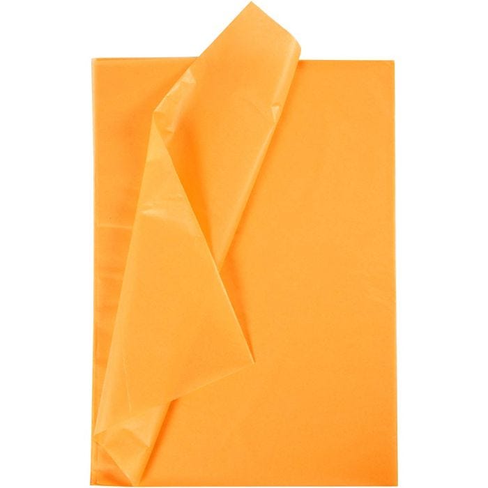 Silkespapper, ark 50x70 cm, 17 g, gul, 25 ark/ 1 förp.