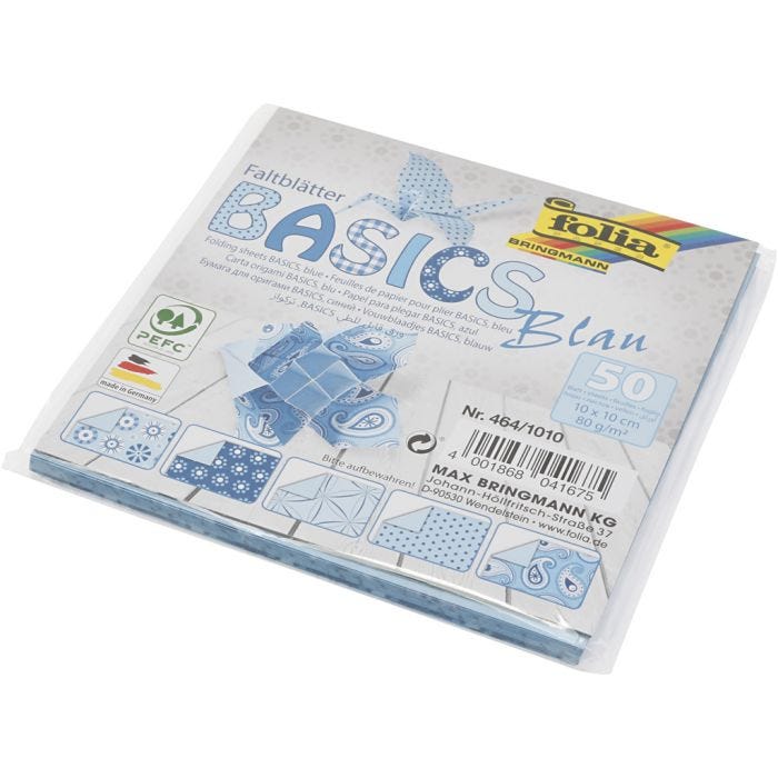 Origamipapper, ark 10x10, 80 g, 50 ark/ 1 förp.