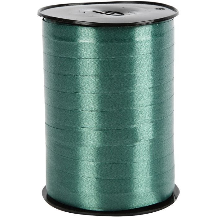 Presentsnöre, B: 10 mm, blank, mörkgrön
