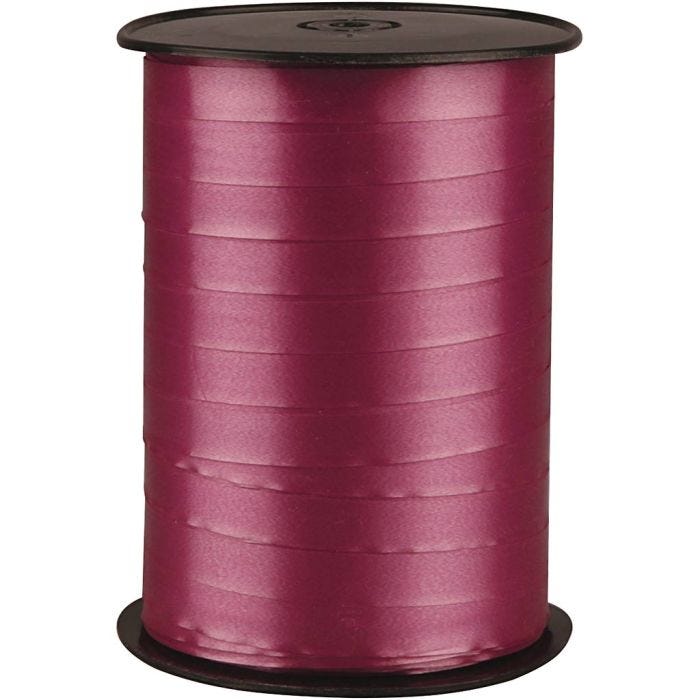 Presentsnöre, B: 10 mm, blank, rubin