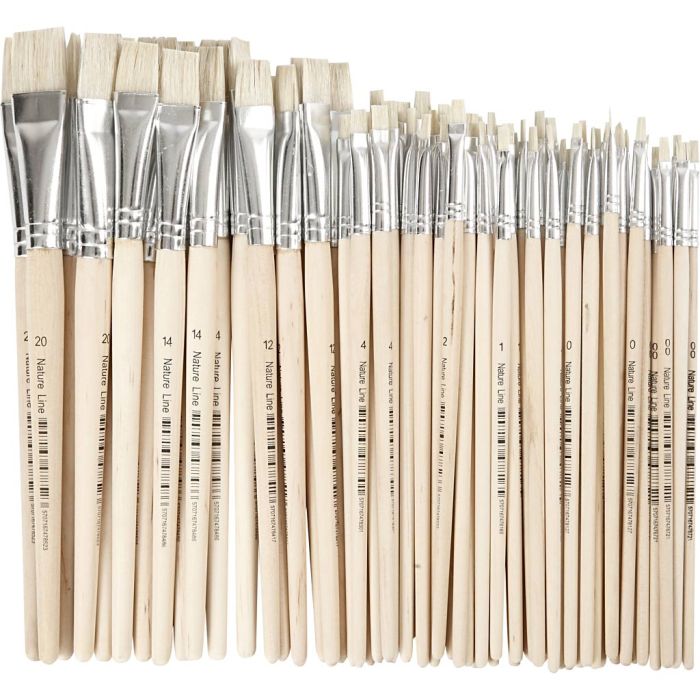 Natur Line Penslar, L: 18-22 cm, B: 3-20 mm, platta, 60 st./ 1 förp.