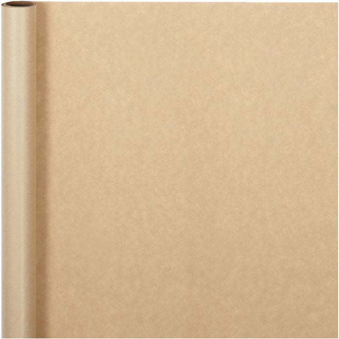 Presentpapper, B: 50 cm, 60 g, beige, 5 m/ 1 rl.