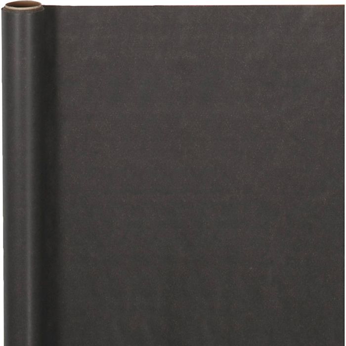Presentpapper, B: 38 cm, 70 g, svart, 5 m/ 1 rl.