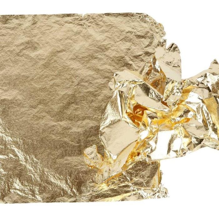 Slagmetall, ark 16x16 cm, guld, 0,625 m2, 25 ark/ 1 förp.