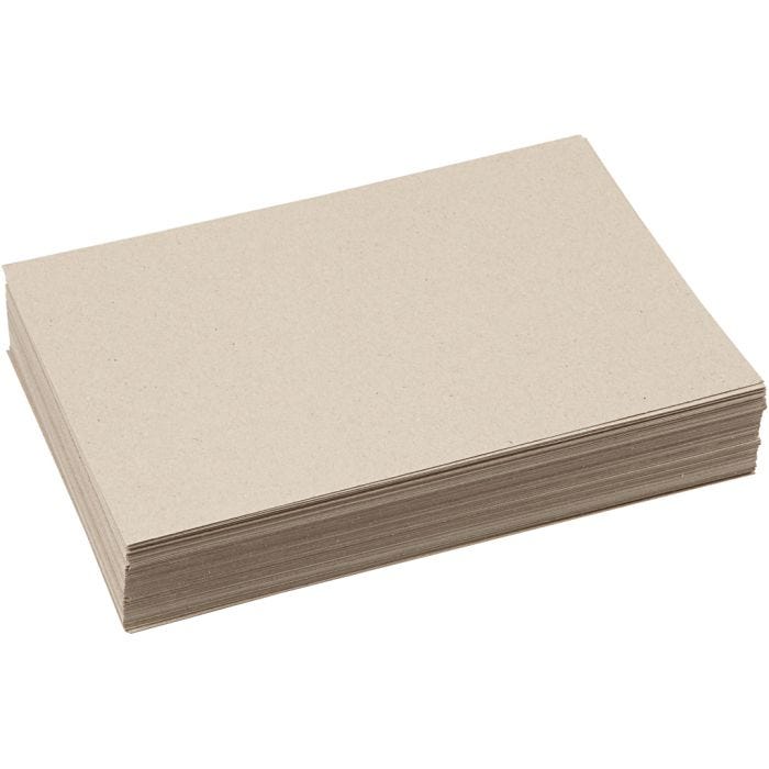 Återvunnen Kartong, A4, 210x297 mm, 225 g, grå brun
