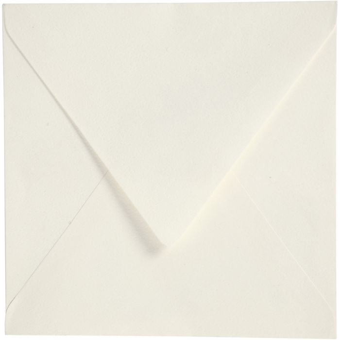 Kuvert, kuvertstl. 16x16 cm, 120 g, råvit, 50 st./ 1 förp.