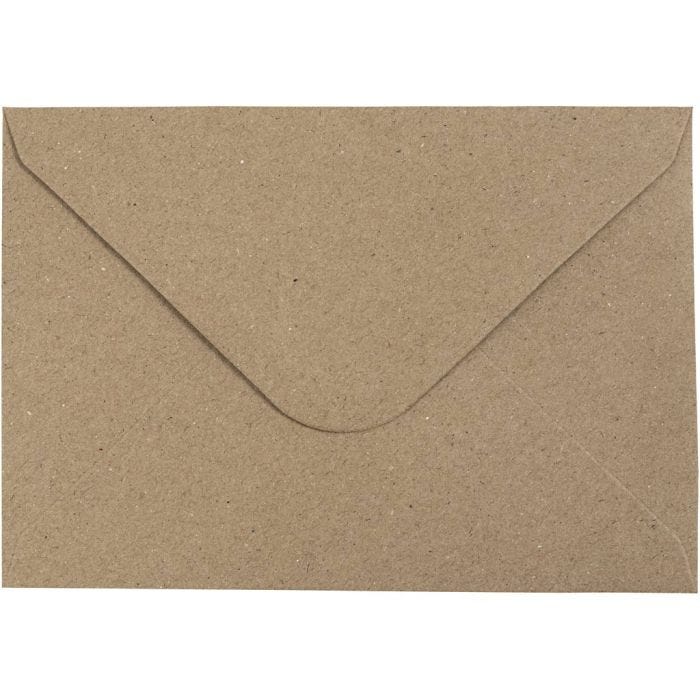 Återvunnet kuvert, kuvertstl. 11,5x16 cm, 120 g, natur, 50 st./ 1 förp.