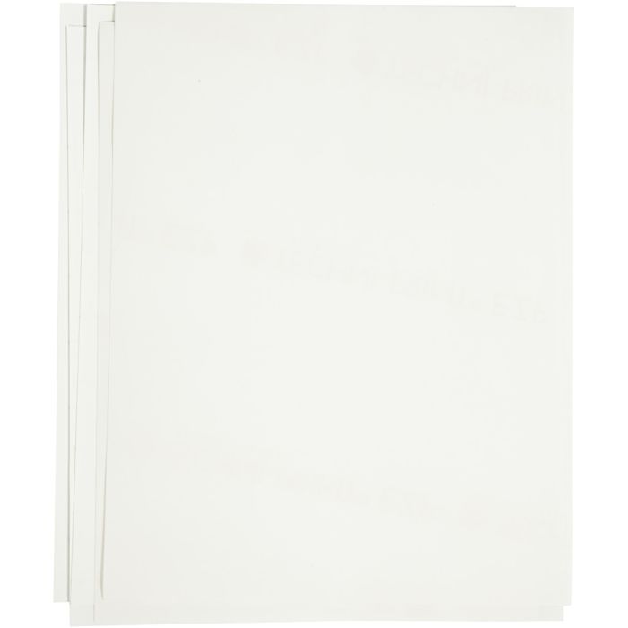 Transferark, ark 21,5x28 cm, till ljusa och mörka textilier, vit, 12 ark/ 1 förp.