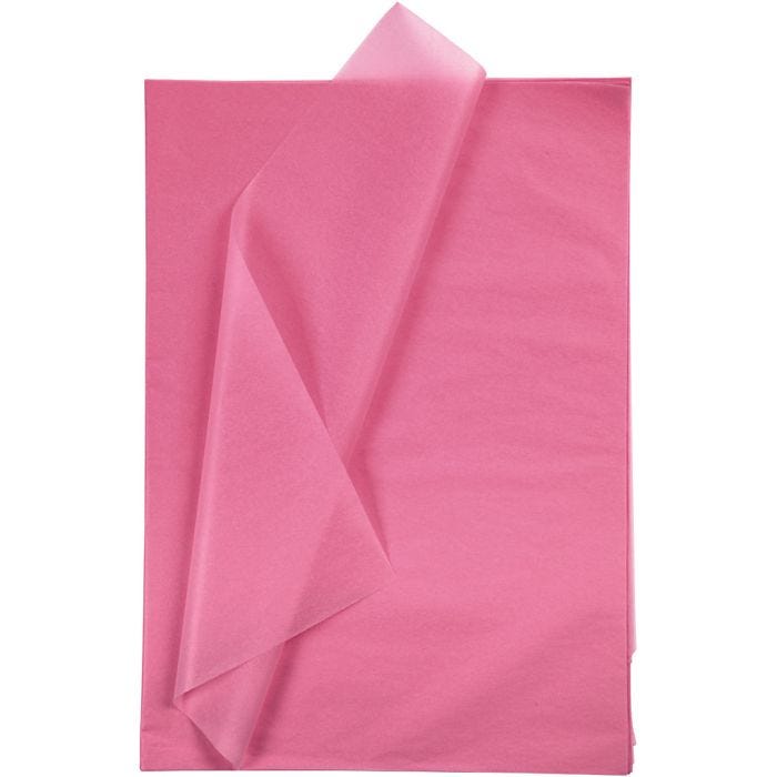 Silkespapper, ark 50x70 cm, 17 g, rosa, 25 ark/ 1 förp.