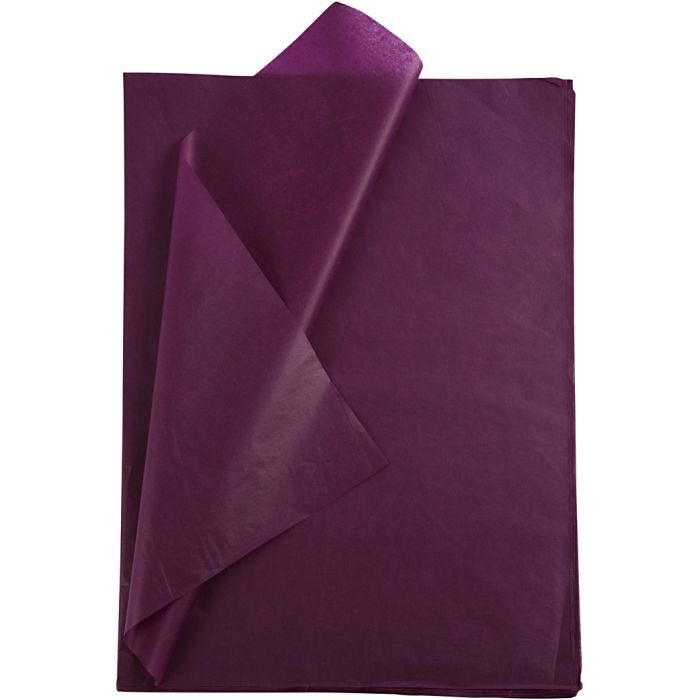 Silkespapper, ark 50x70 cm, 17 g, bordeaux, 25 ark/ 1 förp.
