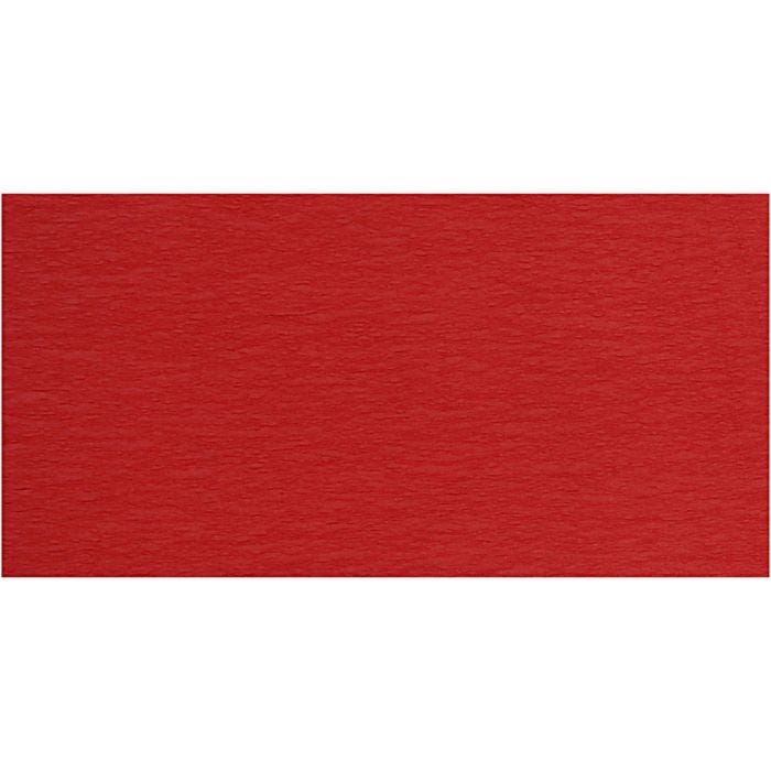 Kräppapper, ark 50x250 cm, röd, 10 ark/ 1 förp.