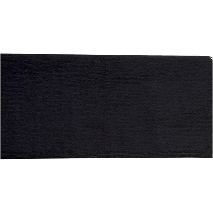 Kräppapper, ark 50x250 cm, svart, 10 ark/ 1 förp.