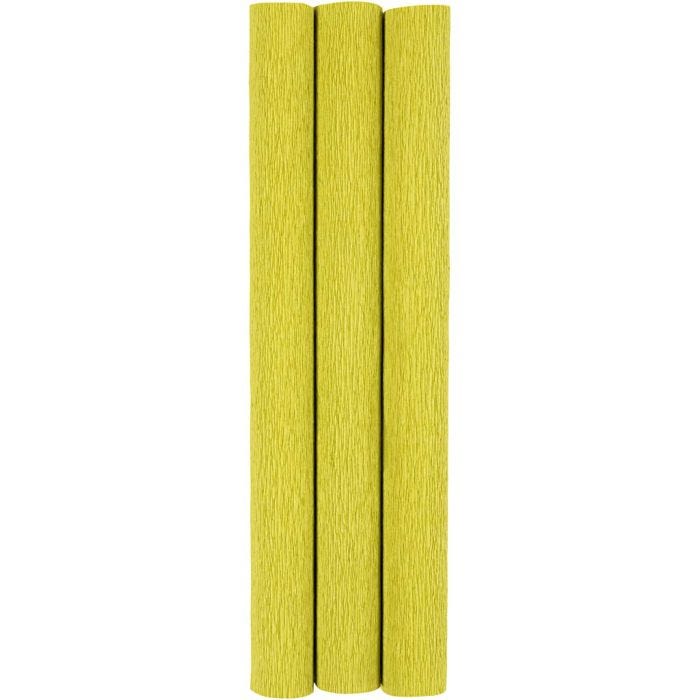 Kräppapper, ark 25x60 cm, Stretchbarhet: 180%, 105 g, ljusgrön, 3 ark/ 1 förp.
