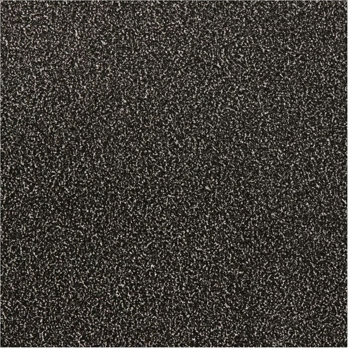 Glitterfilm, B: 35 cm, tjocklek 110 my, svart, 2 m/ 1 rl.