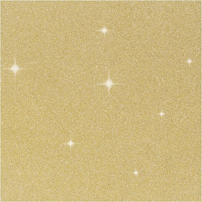 Glitterfilm, B: 35 cm, tjocklek 110 my, guld, 2 m/ 1 rl.