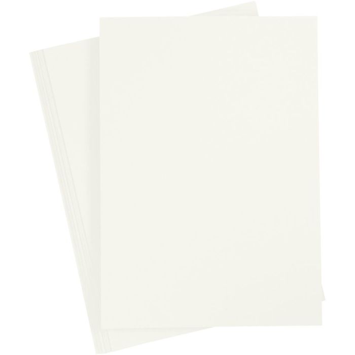 Färgad Kartong, A4, ark 210x297 mm, 180 g, råvit, 20 ark/ 1 förp.