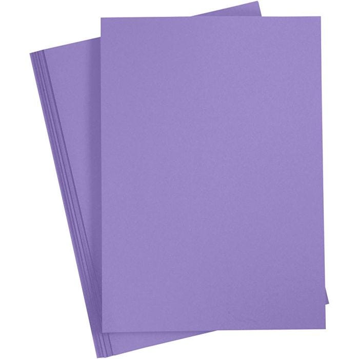Färgad Kartong, A4, ark 210x297 mm, 180 g, lila, 20 ark/ 1 förp.