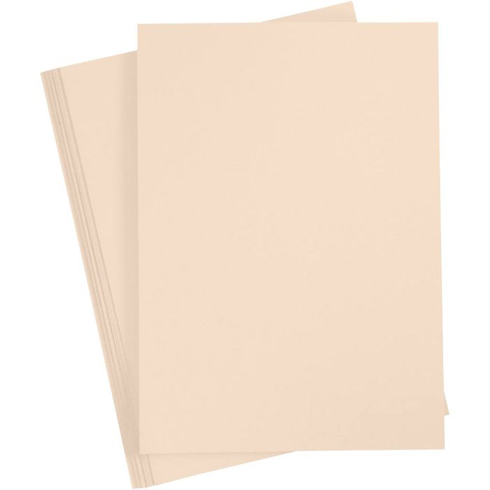 Färgad Kartong, A4, ark 210x297 mm, 180 g, beige, 20 ark/ 1 förp.